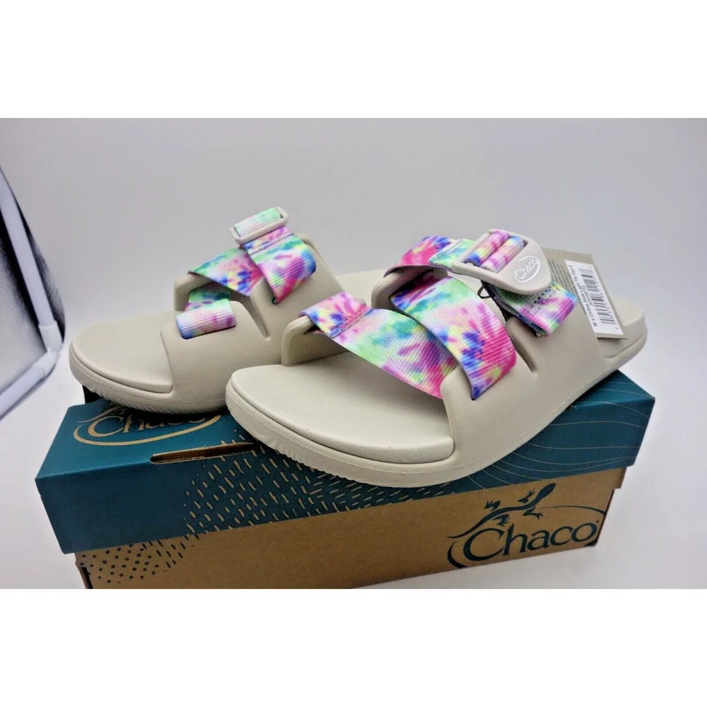 NEW Chaco Chillos Slide Light Tie Dye Comfort Slip On Sandal Slide Women's 6